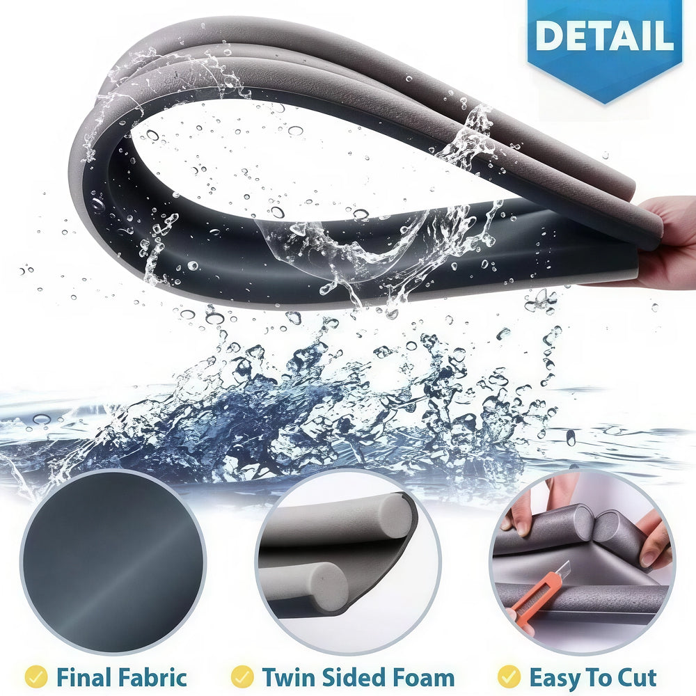 DaxenMix Door Draft Stopper - Premium Leather Double-Sided Under Door Seal, Fits up to 36