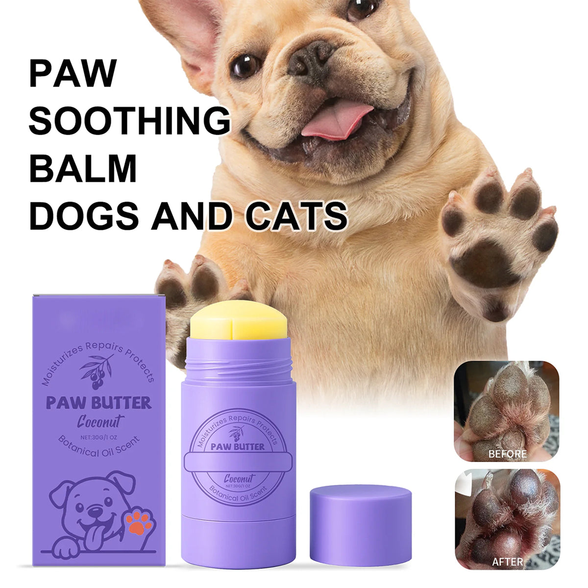 DeaEllant Beeswax And Mineral Oil Formula To Lock In Moisture And Protect Paw Pads
