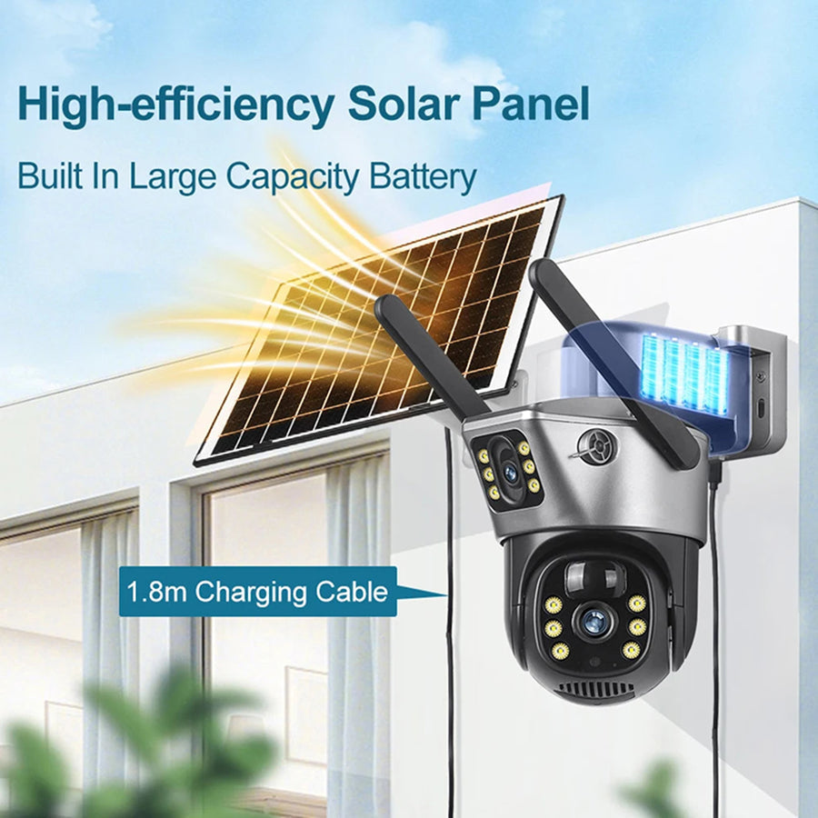 MoseCogn Solar Security Camera utilizes 8MP dual-lens technology