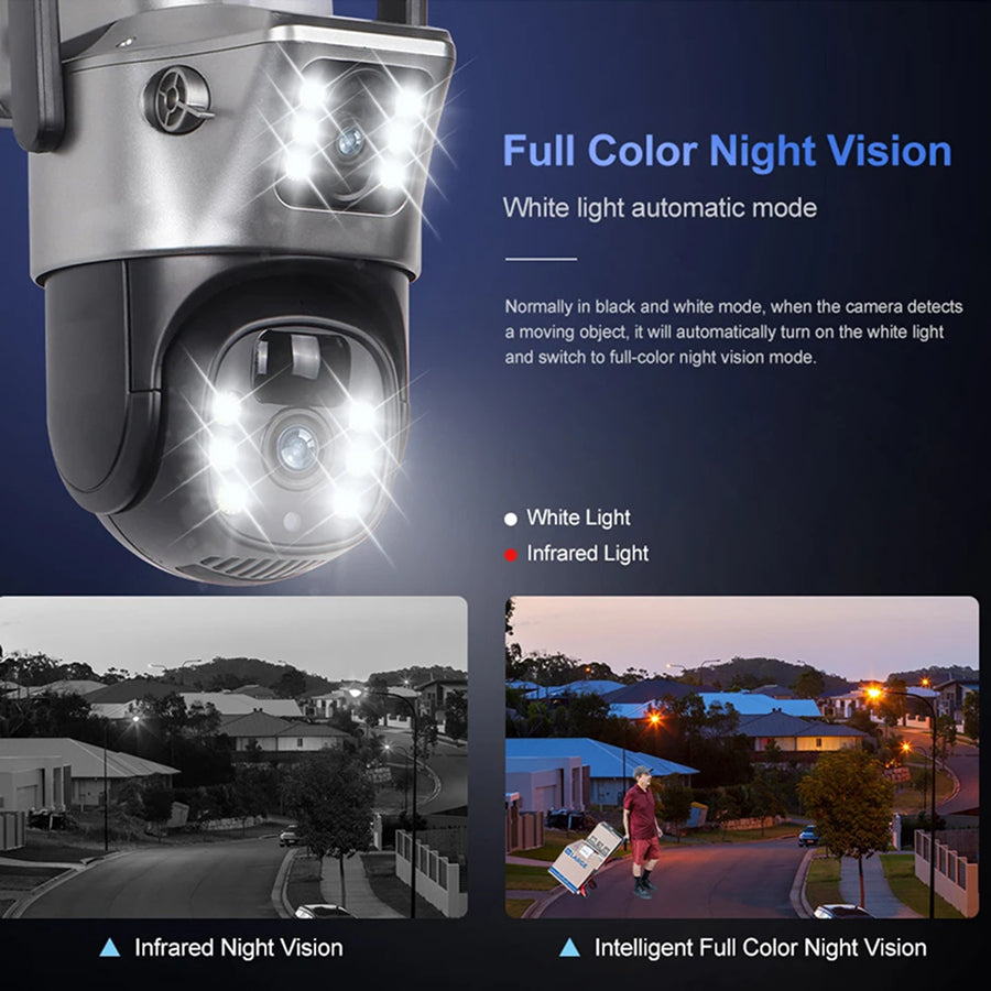 MoseCogn Solar Security Camera utilizes 8MP dual-lens technology