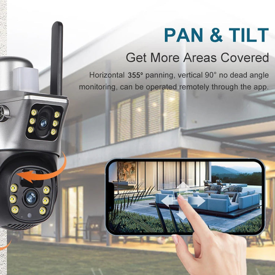 MoseCogn Solar Security Camera utilizes 8MP dual-lens technology