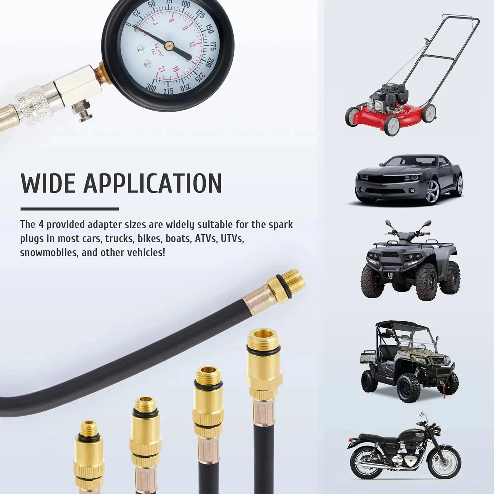DelNopsi Dual Gauge (0-300 PSI / 0-20 Bar)