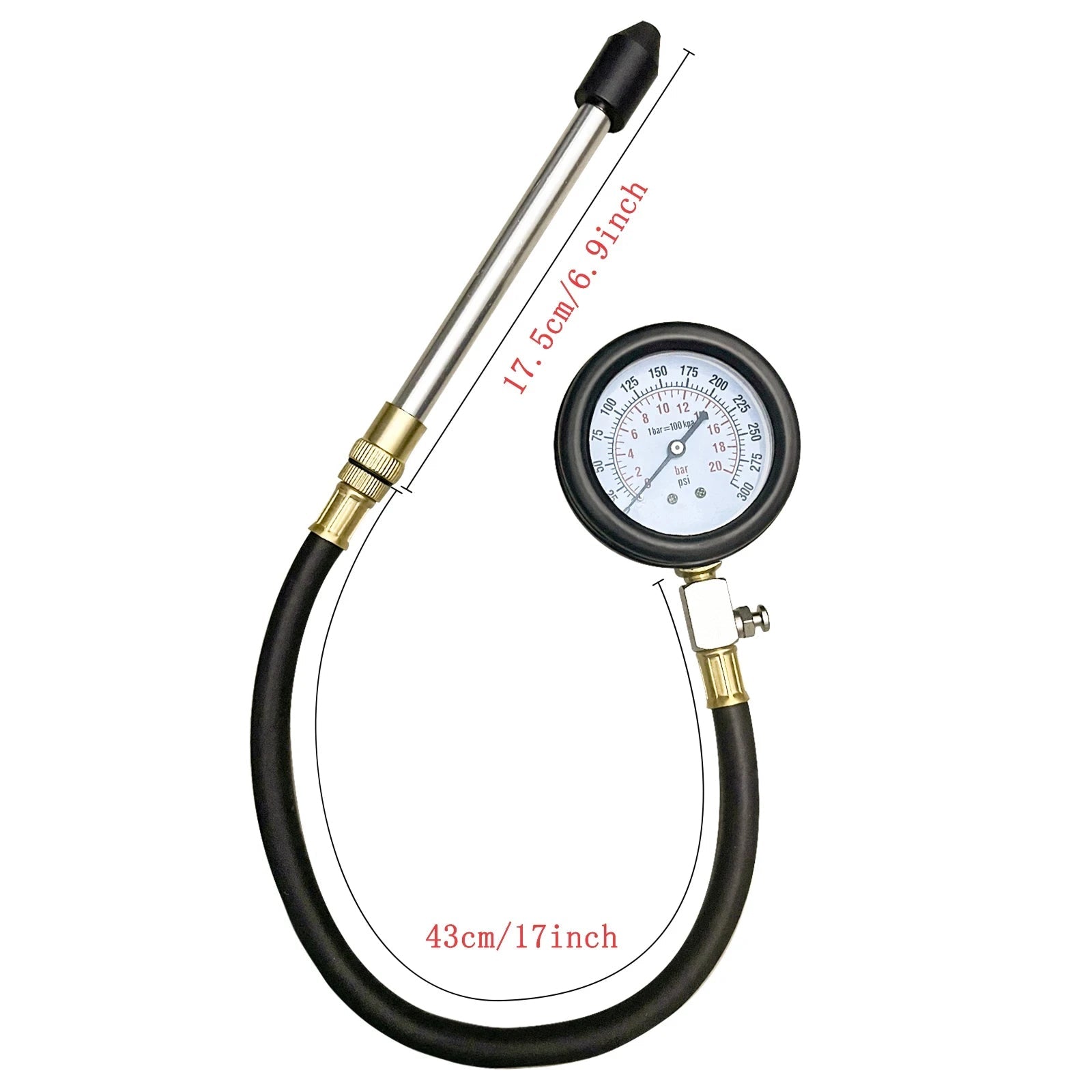 DelNopsi Dual Gauge (0-300 PSI / 0-20 Bar)