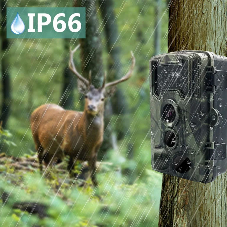 DerixCam 58MP Wildlife Camera – 2.7K HD Video, 0.2s Trigger Speed & 65ft Infrared Night Vision