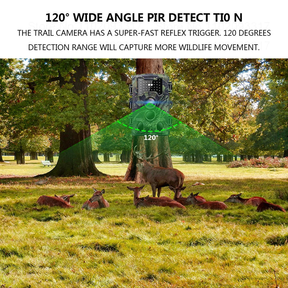 DerixCam 58MP Wildlife Camera – 2.7K HD Video, 0.2s Trigger Speed & 65ft Infrared Night Vision