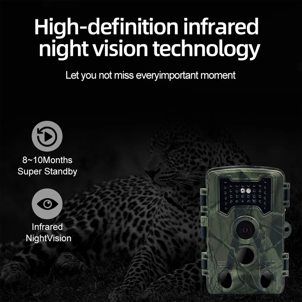 DerixCam 58MP Wildlife Camera – 2.7K HD Video, 0.2s Trigger Speed & 65ft Infrared Night Vision