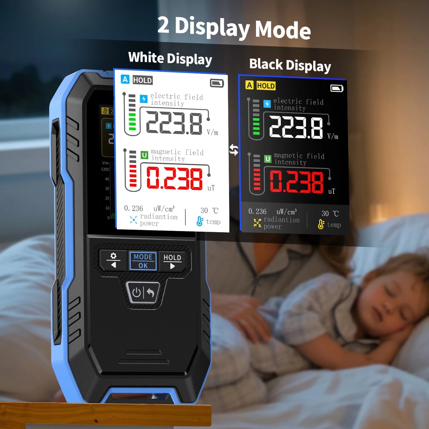 DetexMifi 3-in-1 EMF Detector – 0.01μt Precision, 2.4