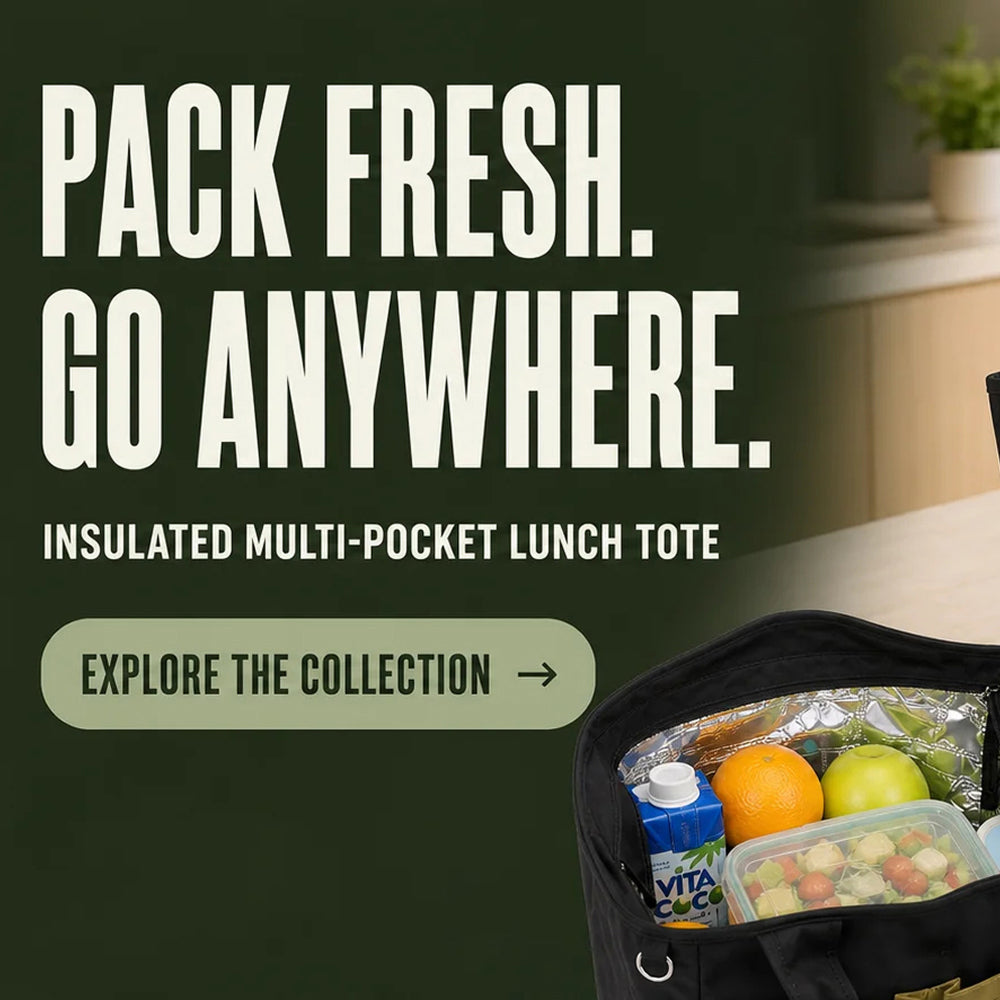 DonisWel Spacious design fits 2 lunch boxes, a bottle, and cutlery
