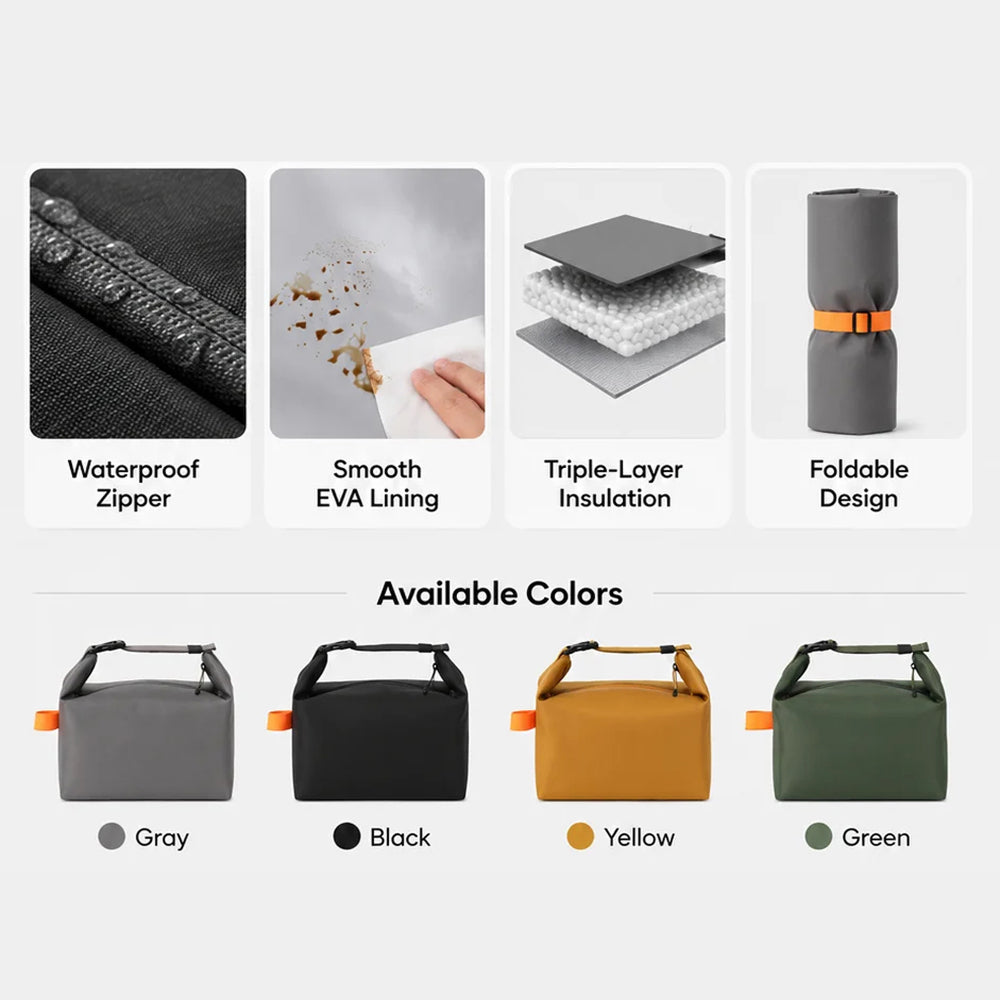 DonisWel Spacious design fits 2 lunch boxes, a bottle, and cutlery