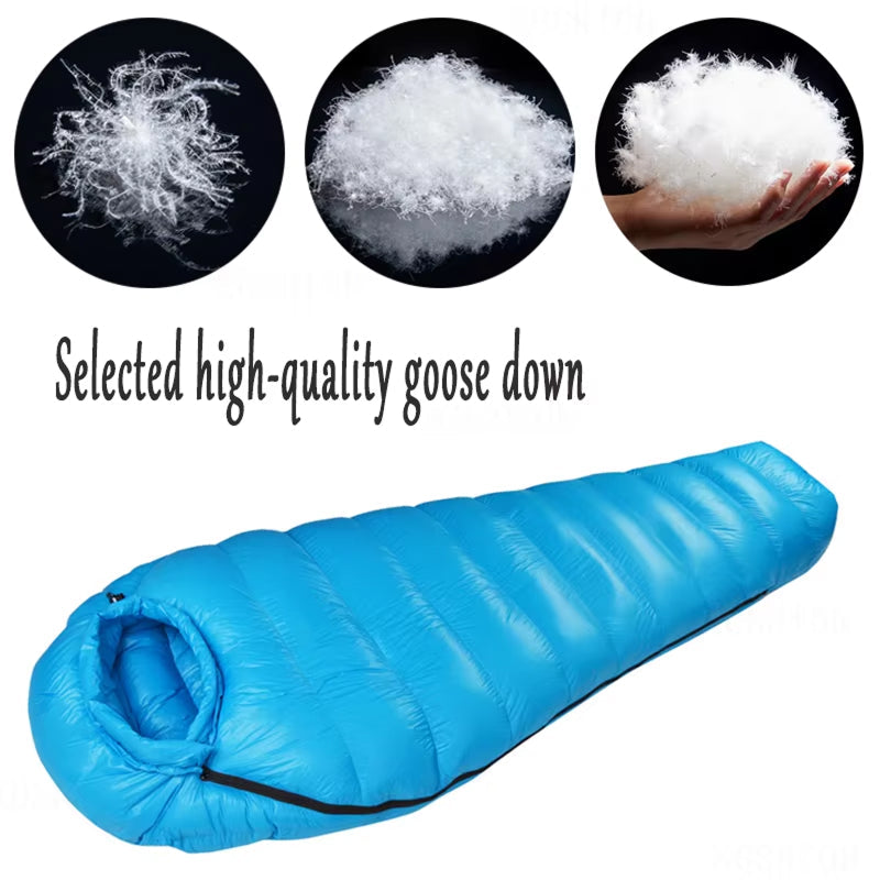 DosiLivix Down Sleeping Bag - 800+ Fill Power White Goose Down, 400T Waterproof Nylon Ripstop