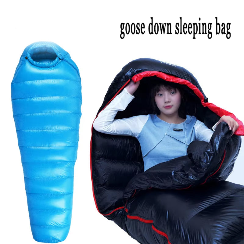 DosiLivix Down Sleeping Bag - 800+ Fill Power White Goose Down, 400T Waterproof Nylon Ripstop