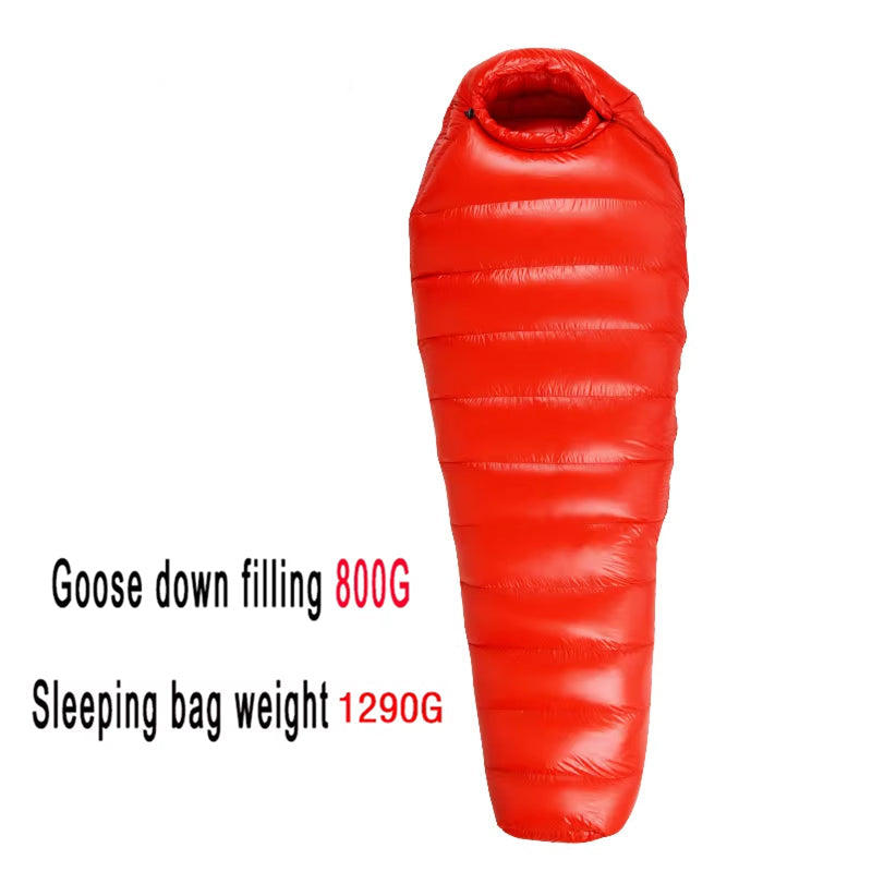 DosiLivix Down Sleeping Bag - 800+ Fill Power White Goose Down, 400T Waterproof Nylon Ripstop