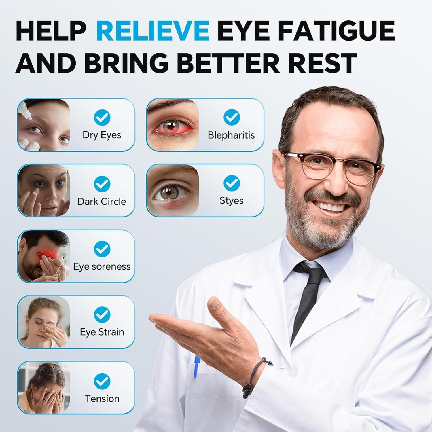 DrixHetiv Heated Eye Mask – Smart Thermal Precision for Dry Eyes, Bluetooth Therapy & Adjustable Strap