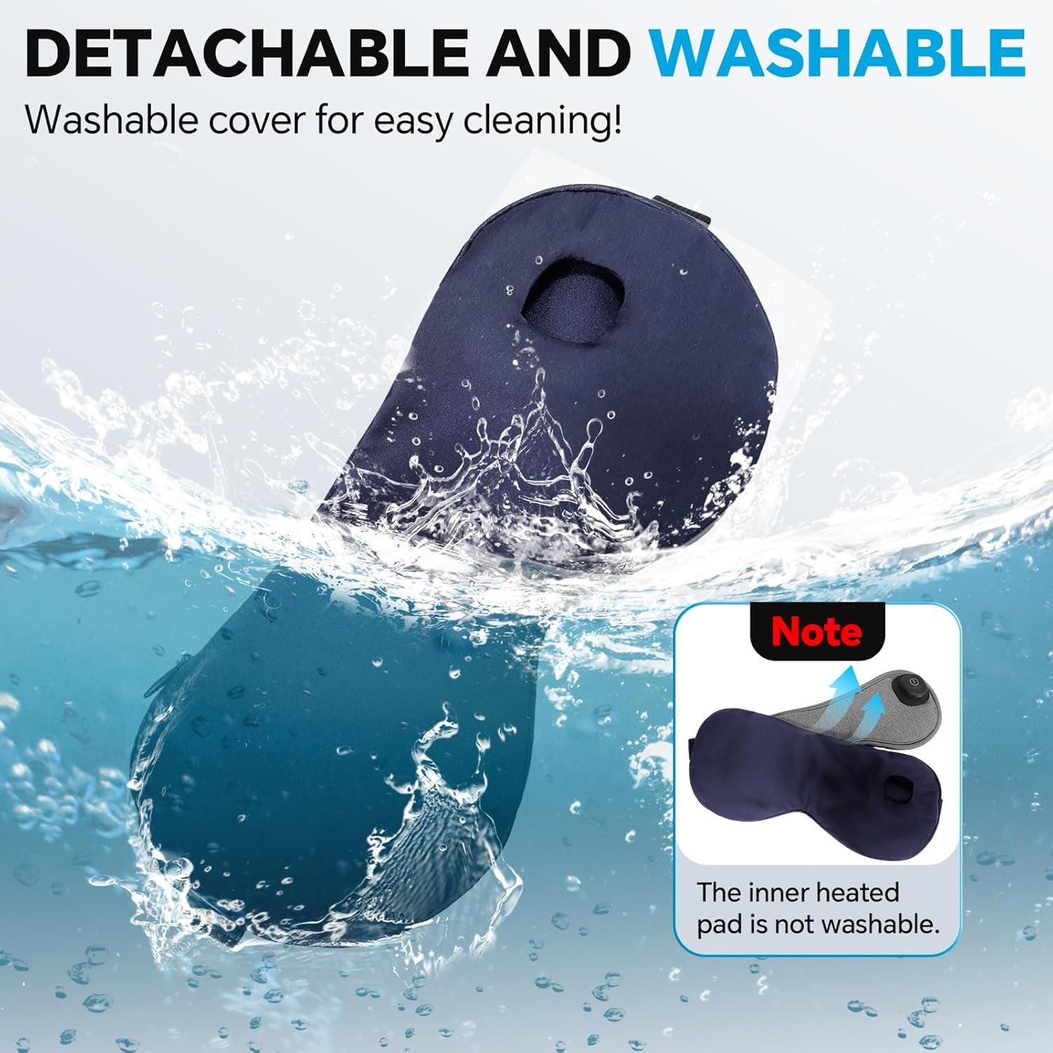 DrixHetiv Heated Eye Mask – Smart Thermal Precision for Dry Eyes, Bluetooth Therapy & Adjustable Strap