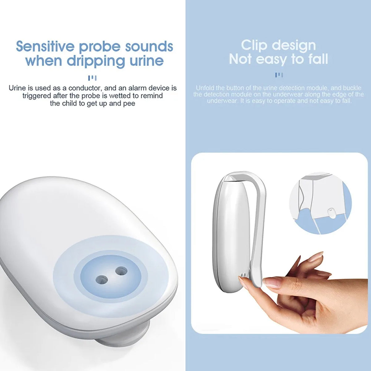 DryFomis 100% wireless freedom with easy clip-on sensor