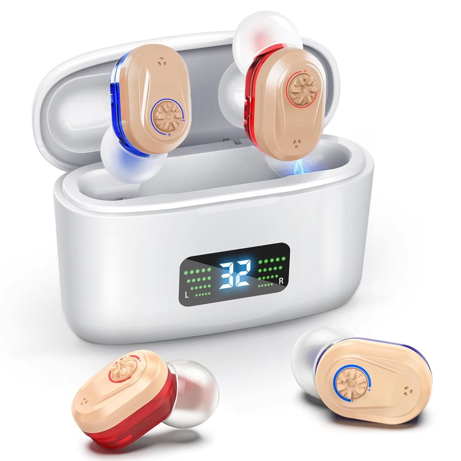WelliTrue Digital Hearing Aids for Seniors – 30dB Noise Reduction, 240H Battery & Discreet Fit