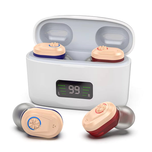 WelliTrue Digital Hearing Aids for Seniors – 30dB Noise Reduction, 240H Battery & Discreet Fit
