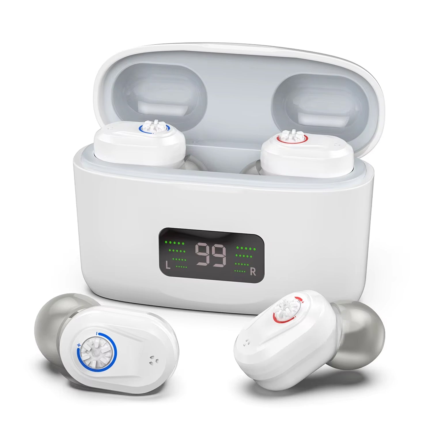 WelliTrue Digital Hearing Aids for Seniors – 30dB Noise Reduction, 240H Battery & Discreet Fit