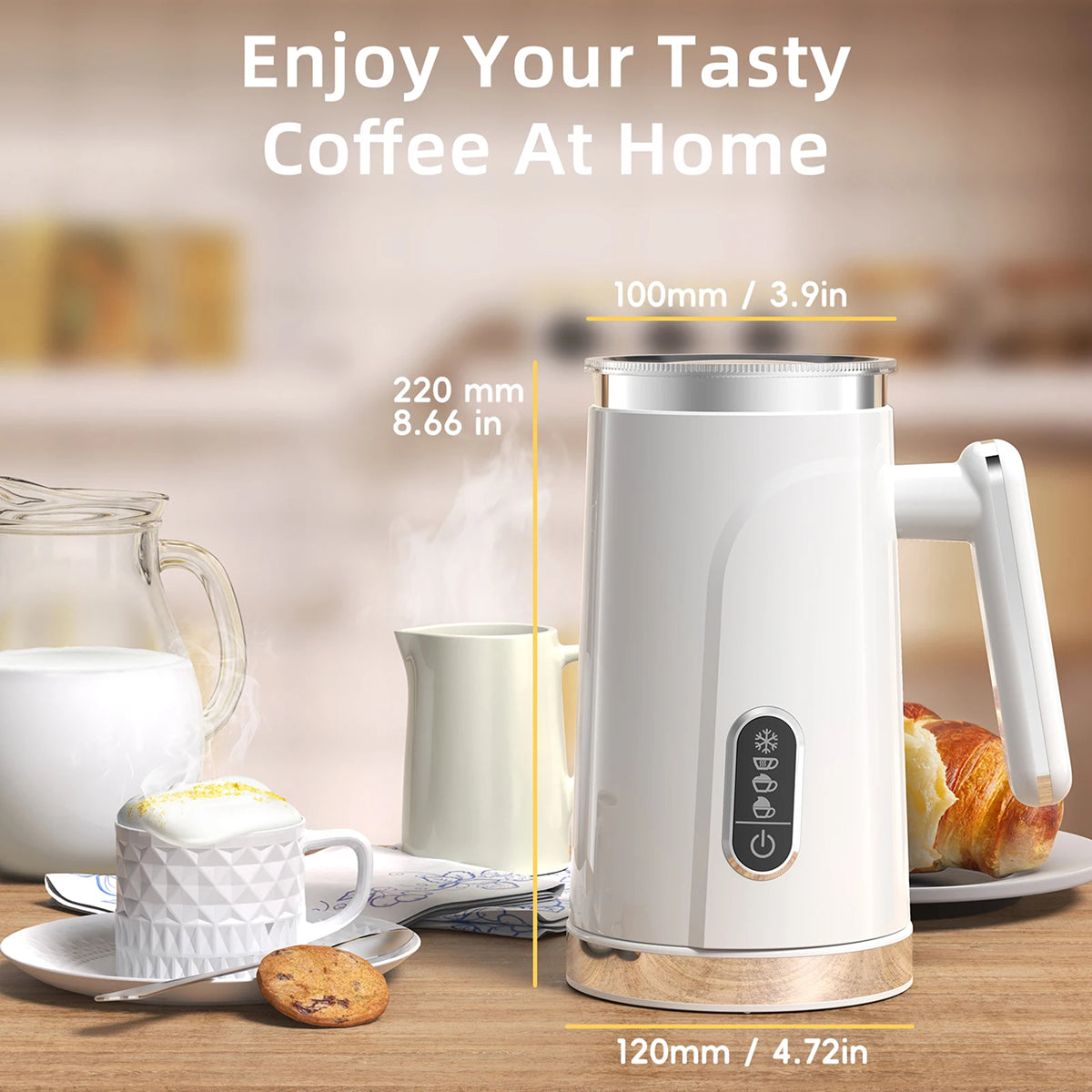 ChocoJiva Smart Hot Chocolate Maker – Automatic Milk Frother, Rapid Thermal Heating & Easy-Pour Spoutv
