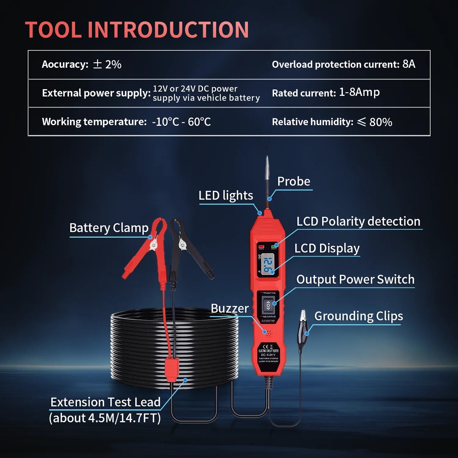EdorVious DC 3.5-36V Range With ±2% Accuracy For Precise Voltage Measurement