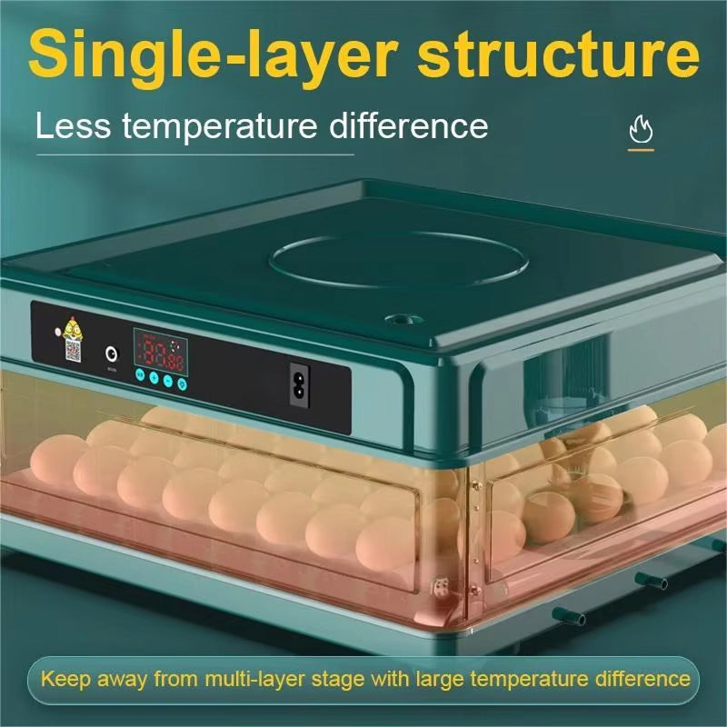 EggBatix Digital Automatic Incubator – 12-Egg Capacity, Heat Control & Integrated LED Candler