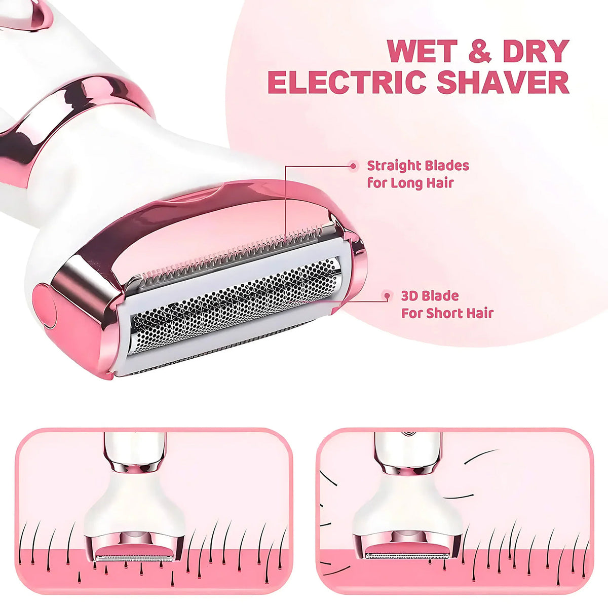 ElixMise 4-in-1 Electric Bikini Trimmer & Intimate Shaver for Women