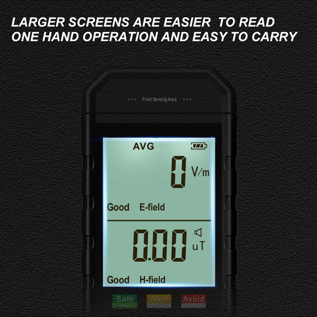 EmixKiv EMF Meter 5G/WiFi Radiation Detector with 3-inch LCD and Dual-Field Alarm