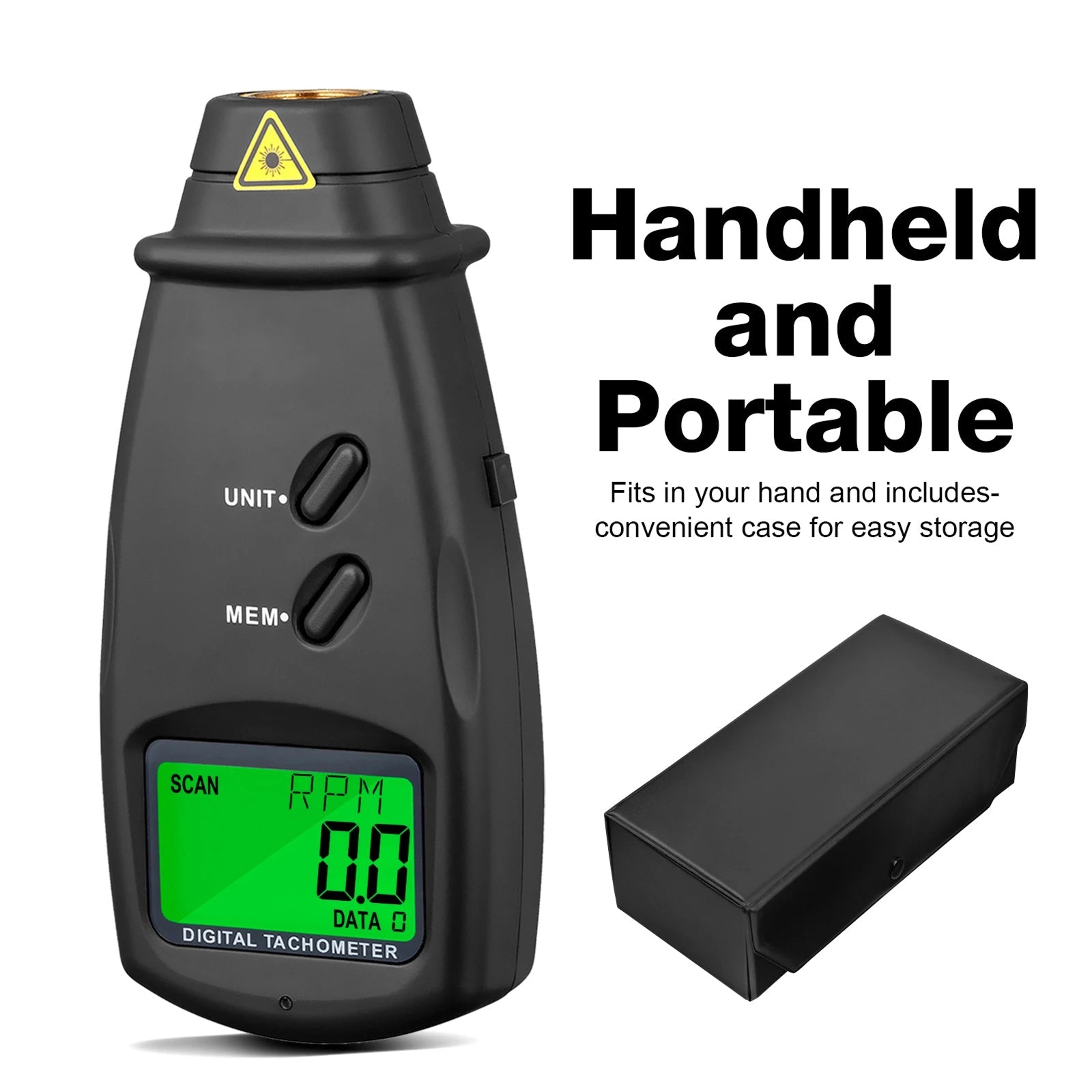 ErinFita 2-in-1 Non-Contact (7–99,999 RPM) And Contact (7–25,000 RPM) Measurement