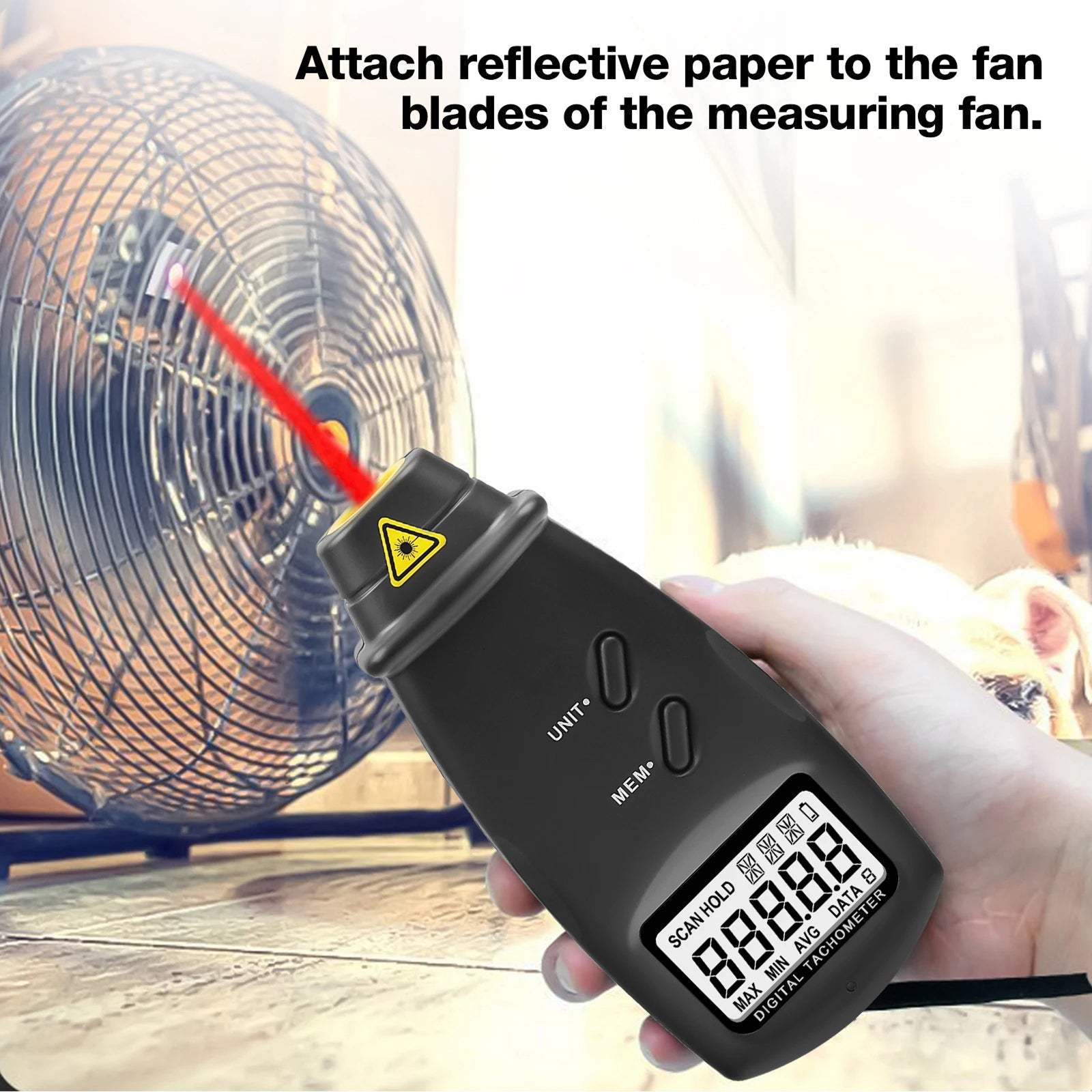 ErinFita 2-in-1 Non-Contact (7–99,999 RPM) And Contact (7–25,000 RPM) Measurement