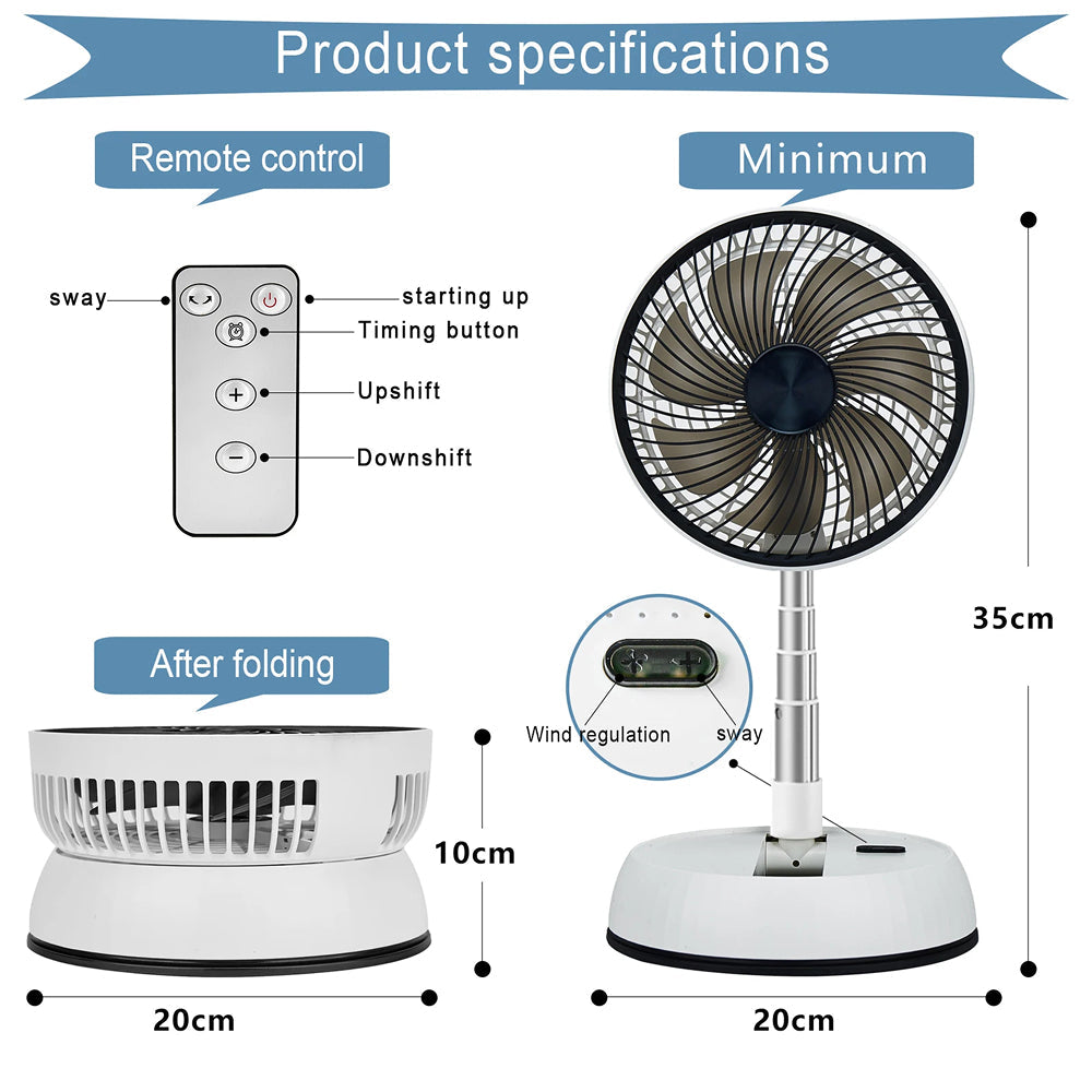 ErisFill 8-Inch All-Copper Brushless Motor For Strong Quiet Airflow