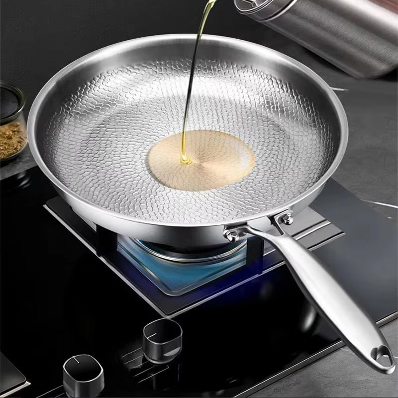 TikaxPan Stainless Steel Frying Pan Chemical Free Cooking