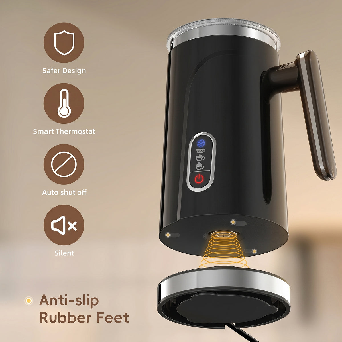 ChocoJiva Smart Hot Chocolate Maker – Automatic Milk Frother, Rapid Thermal Heating & Easy-Pour Spoutv