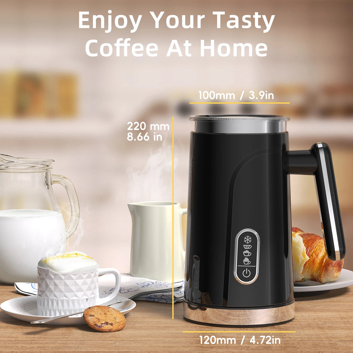 ChocoJiva Smart Hot Chocolate Maker – Automatic Milk Frother, Rapid Thermal Heating & Easy-Pour Spoutv