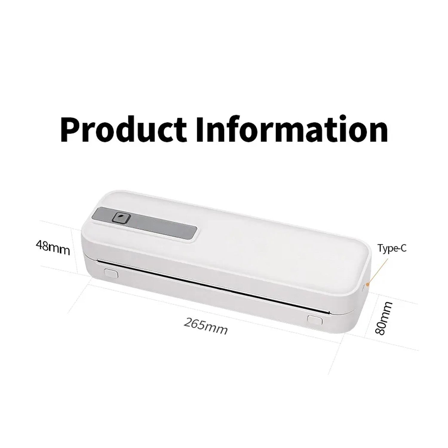 FastConnit Inkless thermal printing with 203 DPI resolution