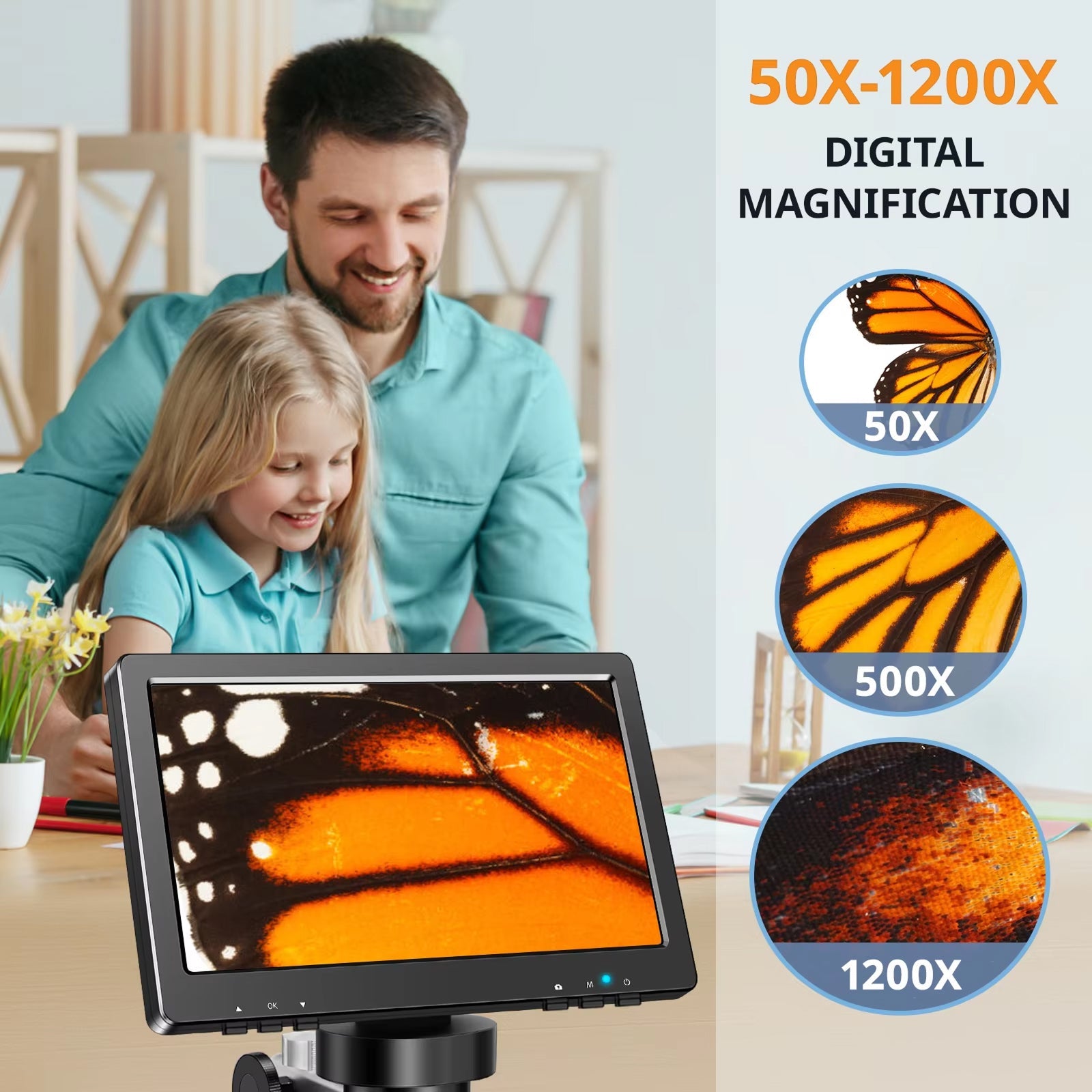 FathVisi 1000x HD Digital Microscope – 4.3