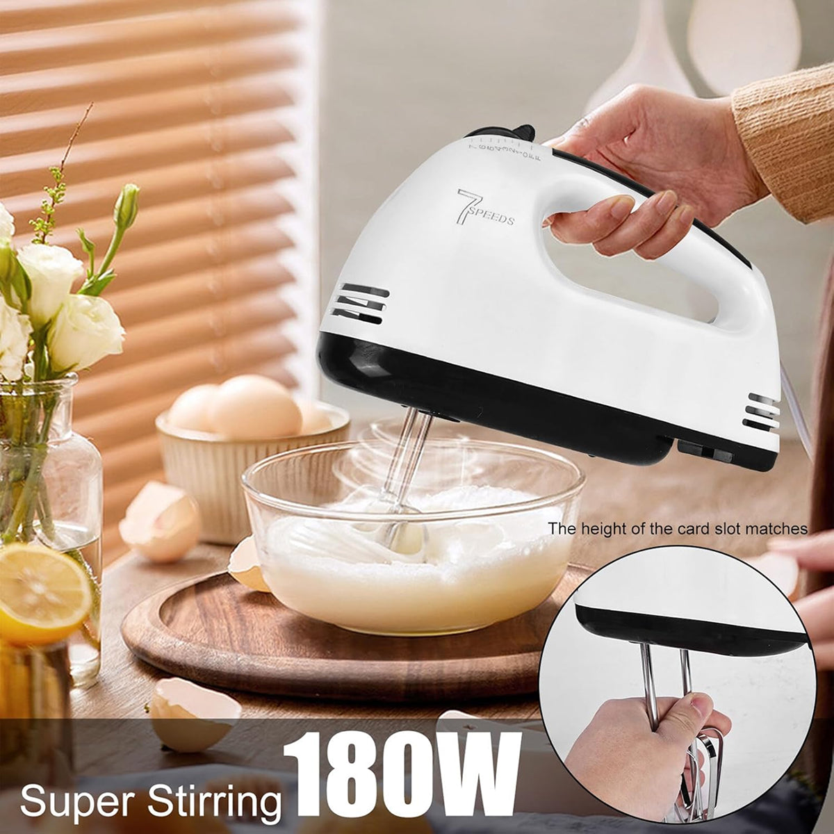 FilkMoss 180W Motor With 18,000 RPM For Light Batters Through To Stiff Dough