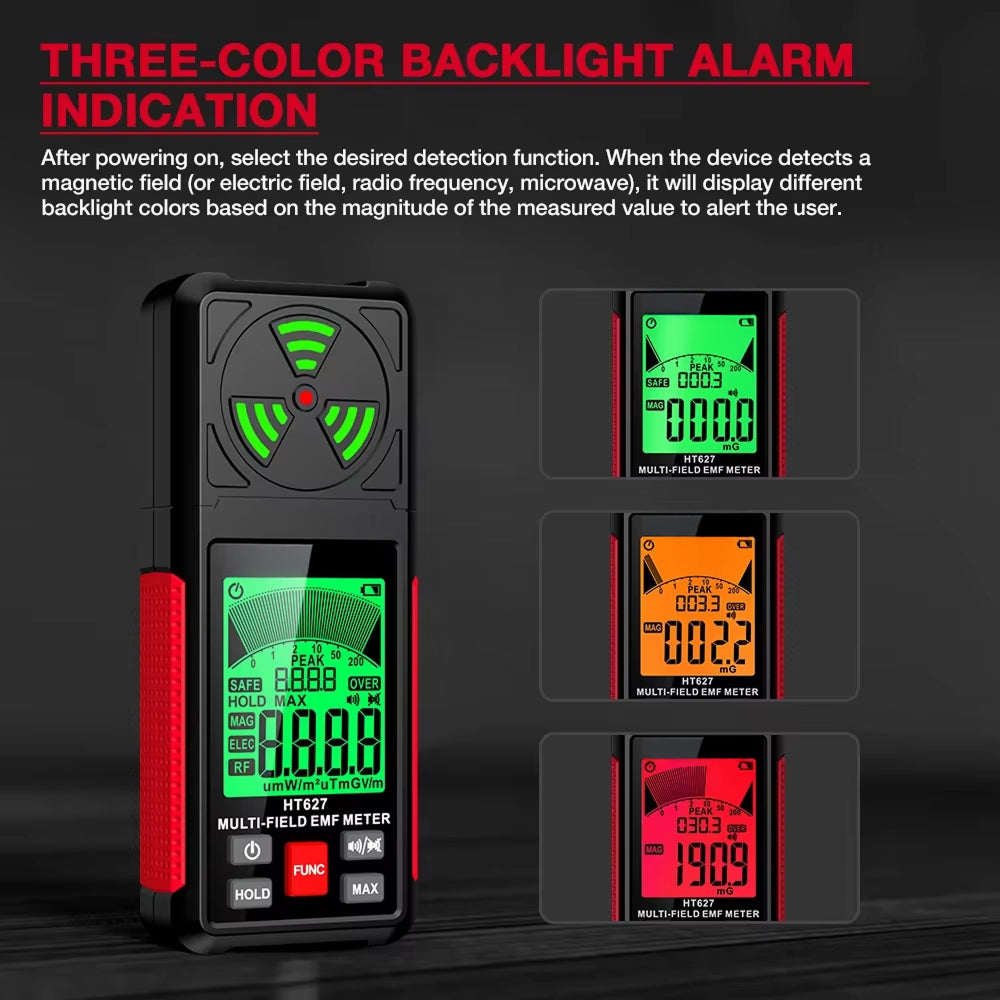 FindMaxal Digital Radiation Tester – High-Precision Triple Mode, Backlit LCD & Audible Alarm