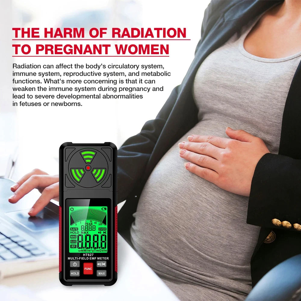 FindMaxal Digital Radiation Tester – High-Precision Triple Mode, Backlit LCD & Audible Alarm