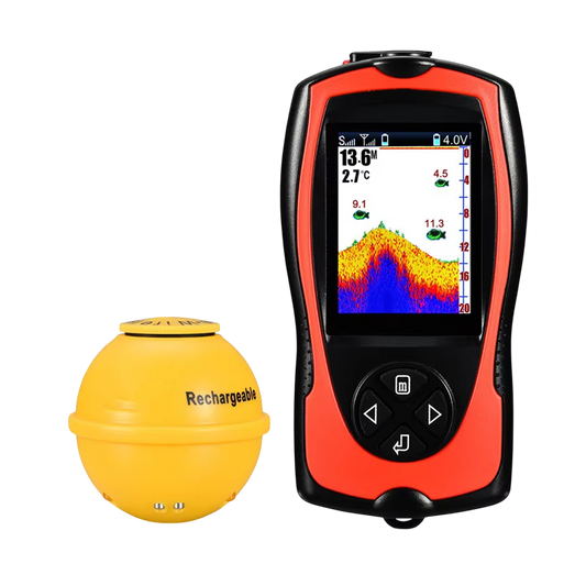 FixDerix Wireless Fish Finder 150m Range Portable Sonar with 2.4" TFT Color Display