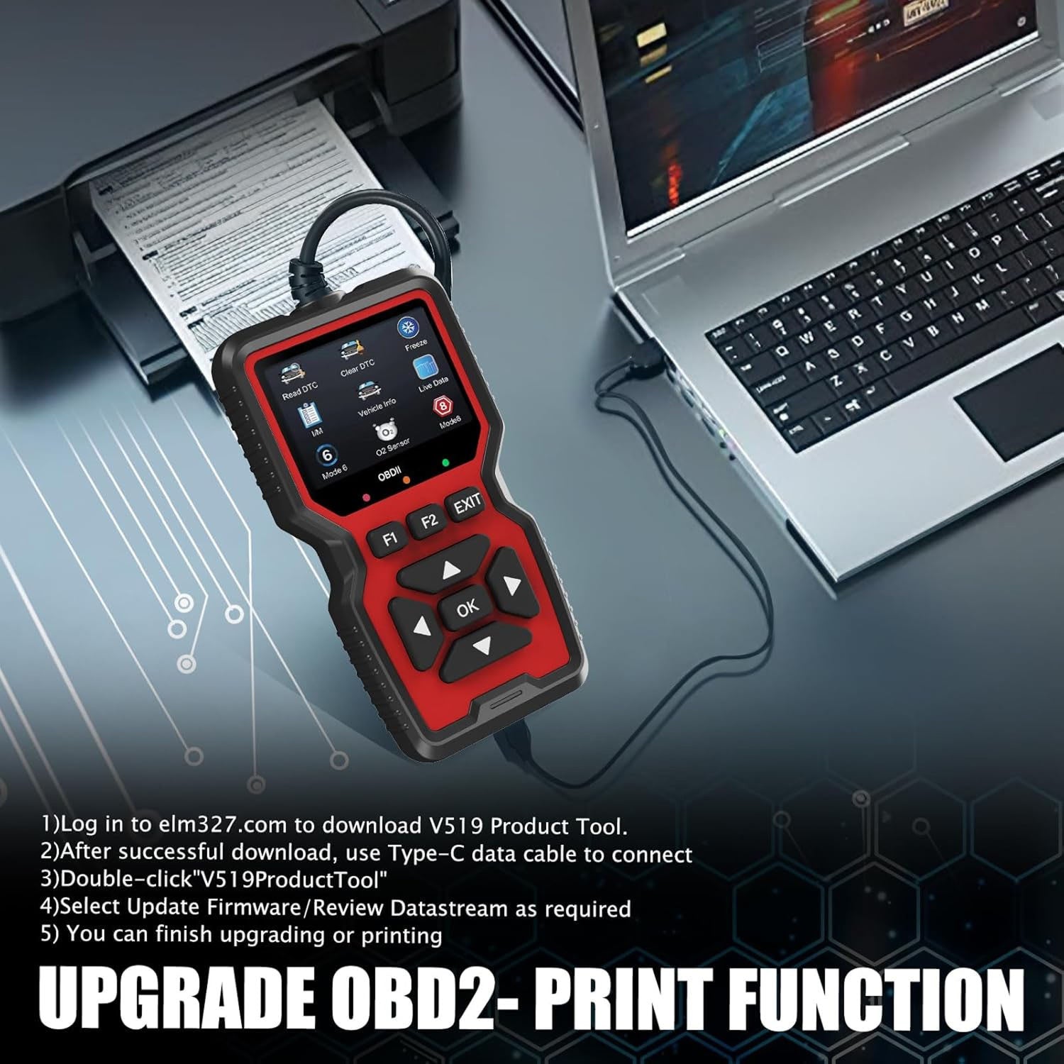 FixPolax OBD2 Scanner Professional - 35,901 DTC Library, Advanced Mode 6 & 8 Diagnostics, Battery Tester