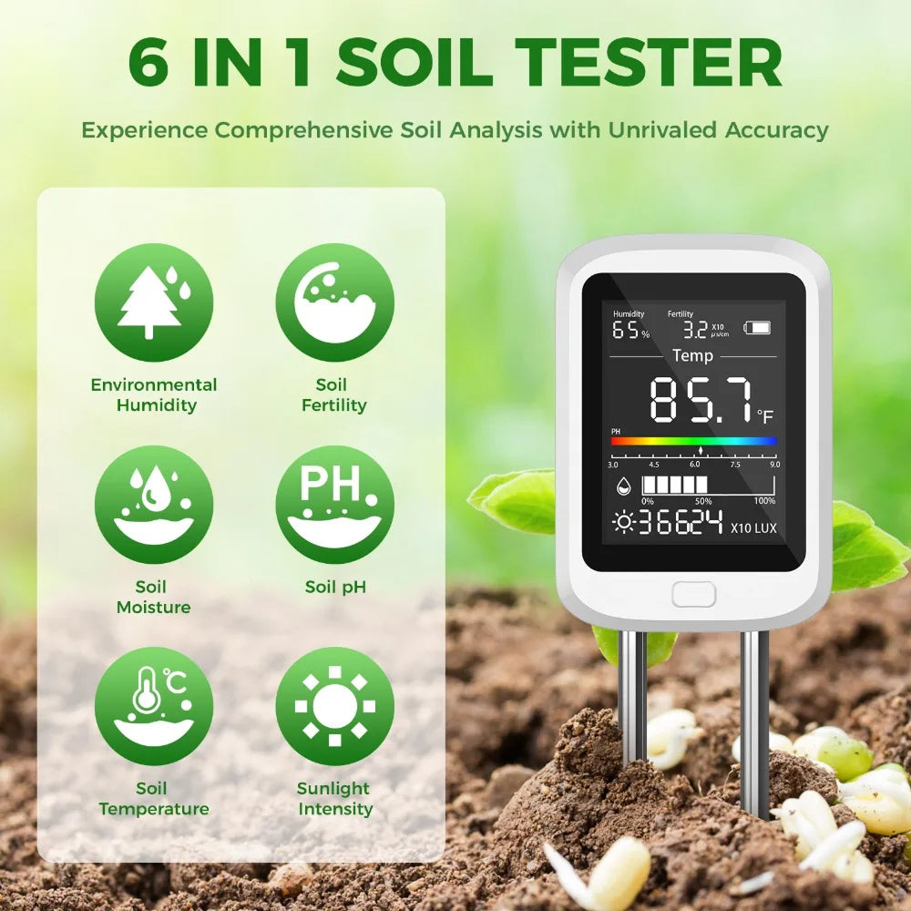 FizoMast Digital Soil Moisture Meter – High-Precision Probe, Backlit LCD & Fast Reading Sensor
