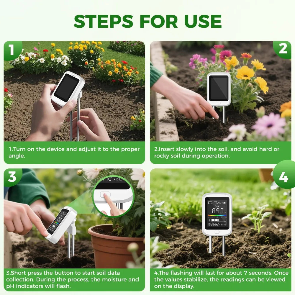FizoMast Digital Soil Moisture Meter – High-Precision Probe, Backlit LCD & Fast Reading Sensor