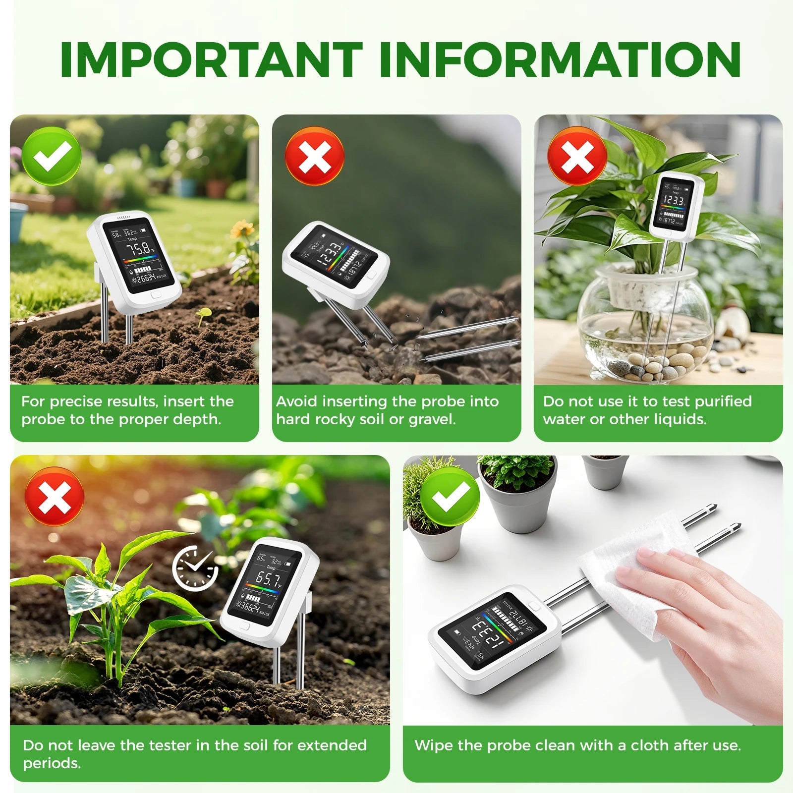 FizoMast Digital Soil Moisture Meter – High-Precision Probe, Backlit LCD & Fast Reading Sensor