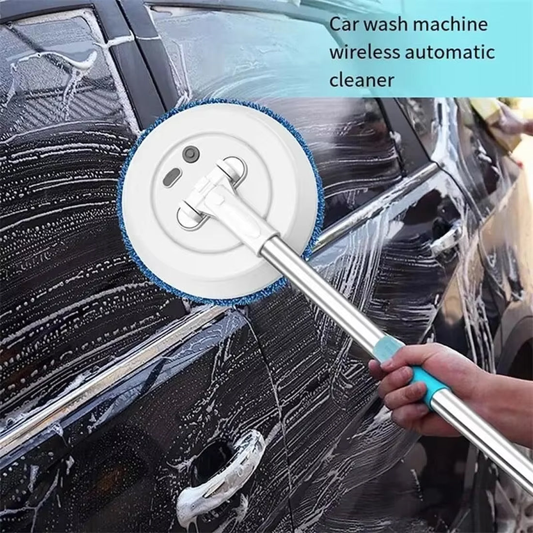 FlasiWipe Cordless Electric Mop – Dual Spinning Heads, Integrated Water Tank & LED Headlights