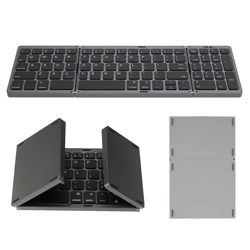 FlipiKeys Foldable Bluetooth Keyboard – Ultra-Slim Pocket Size, Dual-Device Sync & Rechargeable Battery