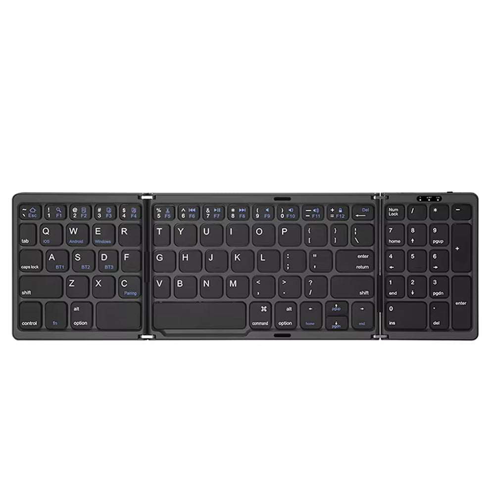 FlipiKeys Foldable Bluetooth Keyboard – Ultra-Slim Pocket Size, Dual-Device Sync & Rechargeable Battery