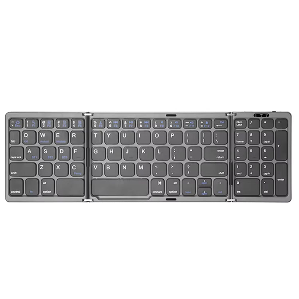 FlipiKeys Foldable Bluetooth Keyboard – Ultra-Slim Pocket Size, Dual-Device Sync & Rechargeable Battery