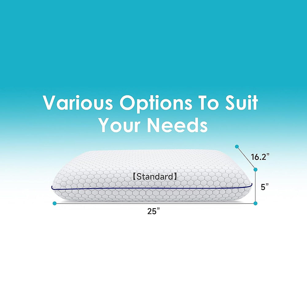 GeliPillex Cooling Gel Memory Foam Pillow Orthopedic Neck Support for All Sleepers
