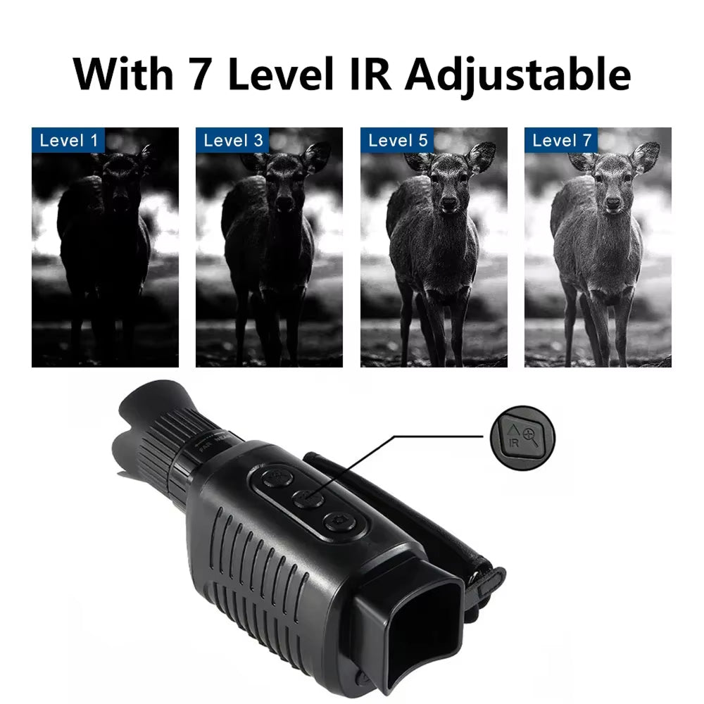 GesDoriq Night Vision Monocular 1080P HD 800m Range 5X Zoom 3800mAh Battery