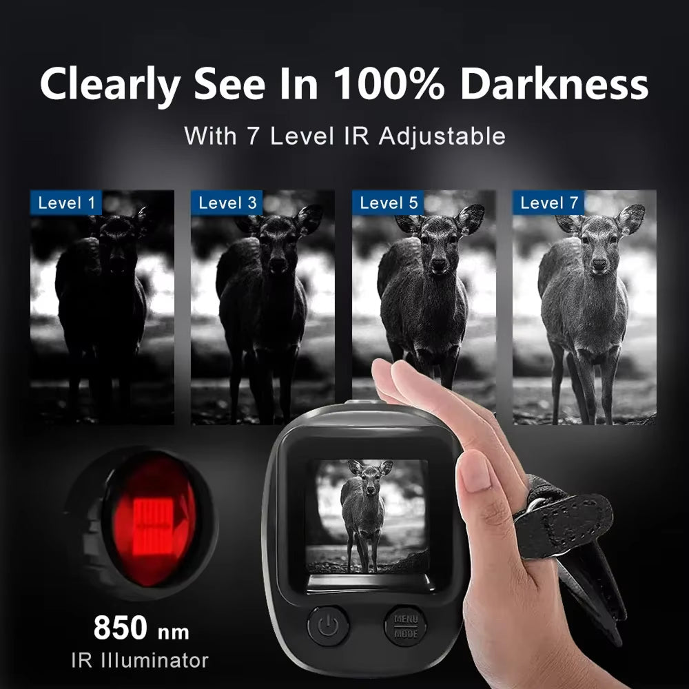 GesDoriq Night Vision Monocular 1080P HD 800m Range 5X Zoom 3800mAh Battery